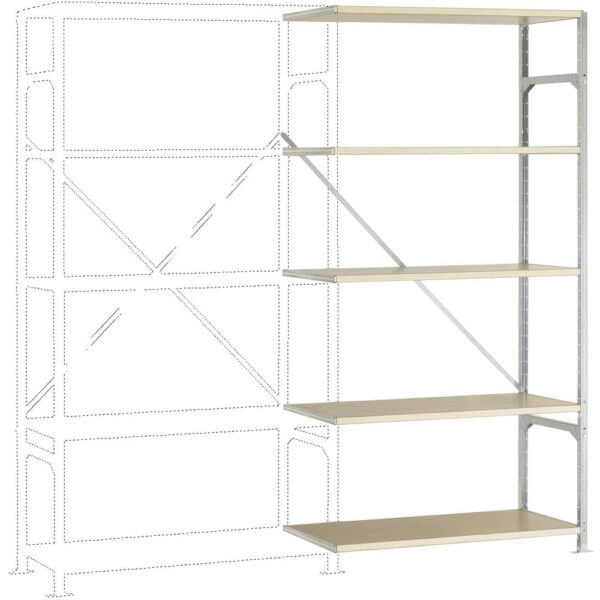 Manuflex RM3129 Magazijnstelling uitbreidingsmodule (b x h x d) 1000 x 2000 x 800 mm Hout