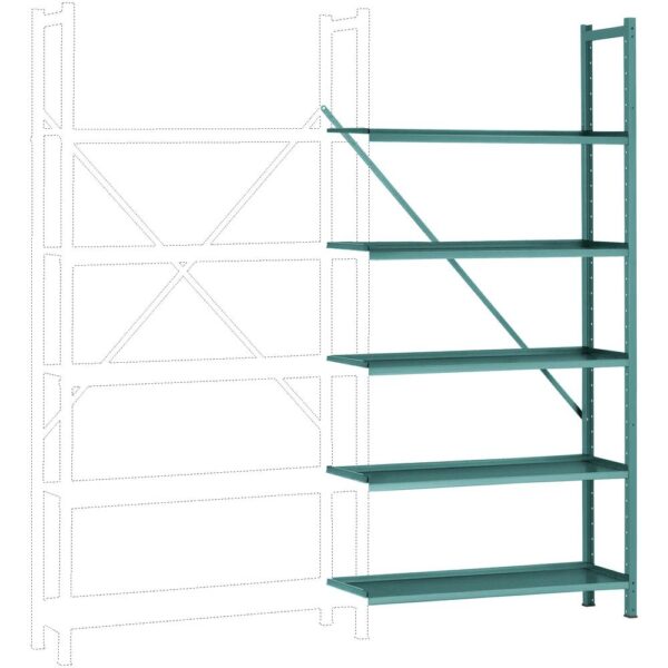 Manuflex RA3152.5021 Magazijnstelling uitbreidingsmodule (b x h x d) 1280 x 2500 x 1000 mm Staalbodem